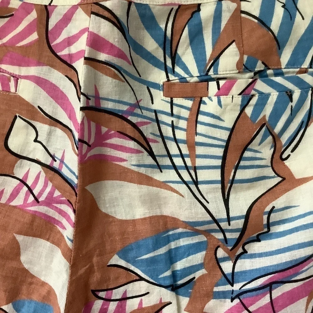 J.Crew Desert Oasis Tropical Print Linen Blend Board‎ Shorts 12